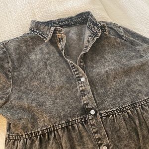 Black Babydoll denim dress